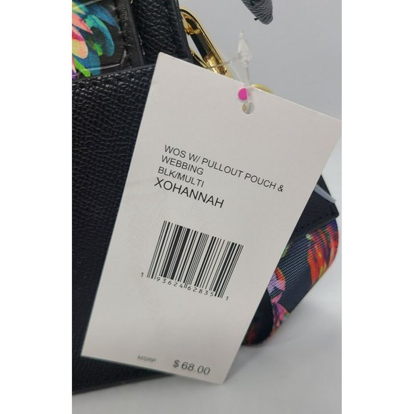 Betsey Johnson Black Birds Of Paradise Crossbody Purse With Pullout Pouch NEW - Picture 3 of 9